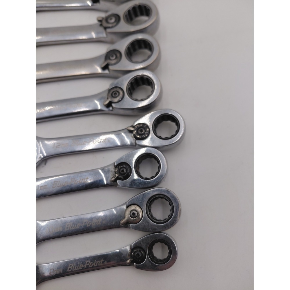 Blue Point 11 Piece Short Ratchet Wrench Set 8mm-19mm Mechanic Tools Garage - Picture 8 of 8